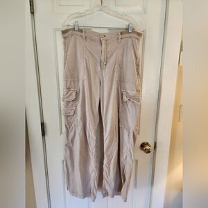 American Eagle Dreamy Drape Stretch Cargo Pants Khaki Size 16